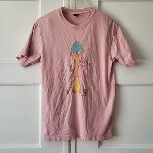 The Pleasing T-Shirt Shroom Bloom Pink Unisex Crew Neck Harry Styles Size XS